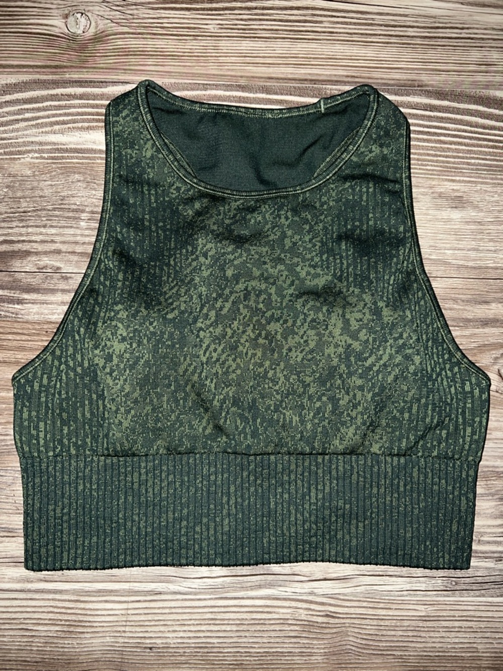 Lululemon Ebb to Train Bra Pattern Mix Rainforest Green Size 6